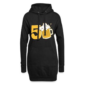 50 ans cadeau anniversaire 50 ans - Sweat-shirt à capuche long Femme - noir - Devant