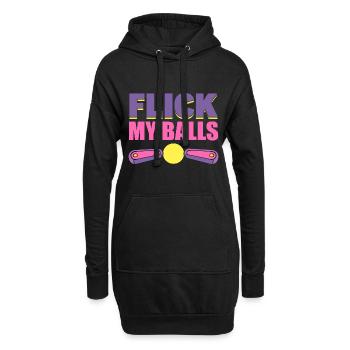 Flick My Balls Flipperspieler - Hoodie-Kleid - Schwarz - Vorne
