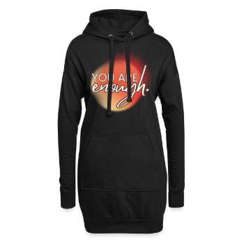You're Enough - Hoodie Dress - black - Front