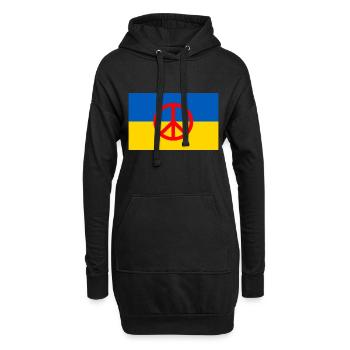 Ukraine - Hoodie-Kleid - Schwarz - Vorne