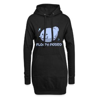 Floaty Potato Seekuh Meerestier Meeresbiologe - Hoodie-Kleid - Schwarz - Vorne