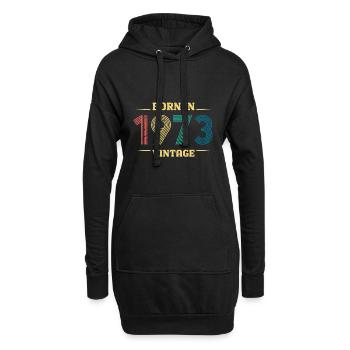 Geburtstag BORN IN 1973 VINTAGE - Hoodie-Kleid - Schwarz - Vorne