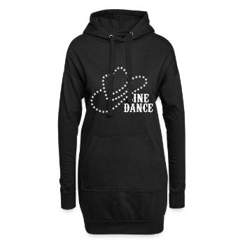 Danse en ligne chapeau de Cowboy Country Fan - cadeau - Sweat-shirt à capuche long Femme - noir - Devant