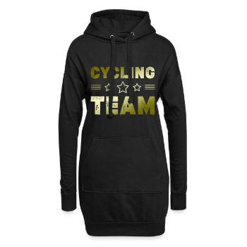 Cycling Team - Hoodie-Kleid - Schwarz - Vorne