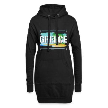 Greece - Hoodie-Kleid - Schwarz - Vorne