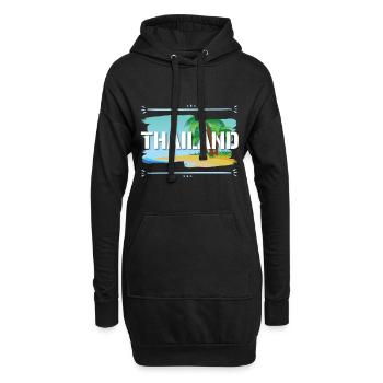 Thaïlande - Sweat-shirt à capuche long Femme - noir - Devant