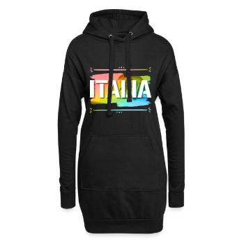 Italia - Sweat-shirt à capuche long Femme - noir - Devant