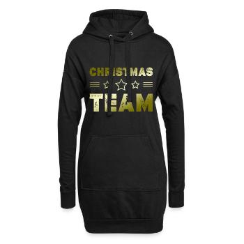 L’équipe de Noël - Sweat-shirt à capuche long Femme - noir - Devant
