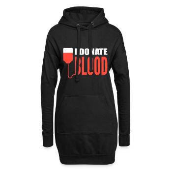 I Donate Blood Spenderrekrutierungsbeauftragter - Hoodie-Kleid - Schwarz - Vorne