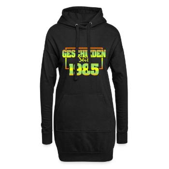 Jahr 1985 - Hoodie-Kleid - Schwarz - Vorne