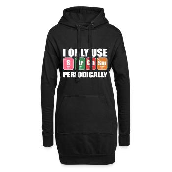 Je n’utilise que le sarcasme périodiquement biologiste drôle - Sweat-shirt à capuche long Femme - noir - Devant