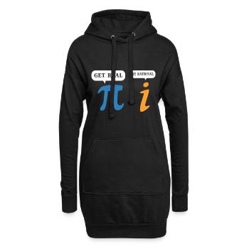 Get Real Be Rational Mathematikprofessor - Hoodie-Kleid - Schwarz - Vorne