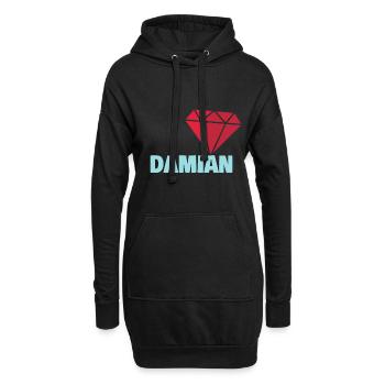 Kostbar Damian - Hoodie-Kleid - Schwarz - Vorne
