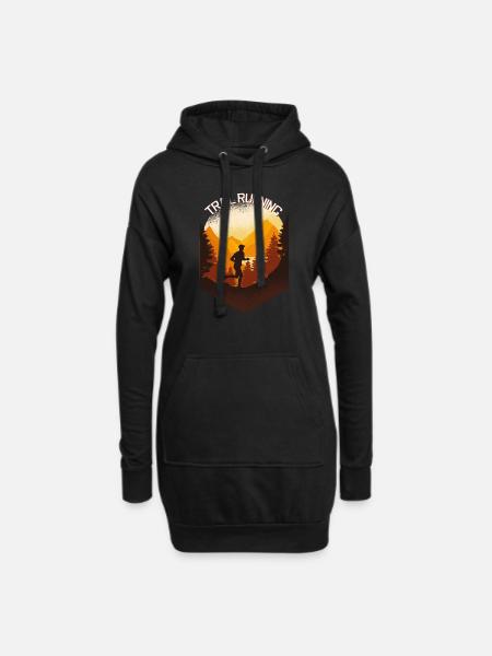 Trail Running & Berglauf, Ultra Trail Runner - Hoodie-Kleid - Schwarz