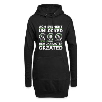 New Character Grossesse Annoncer papa gamer - Sweat-shirt à capuche long Femme - noir - Devant