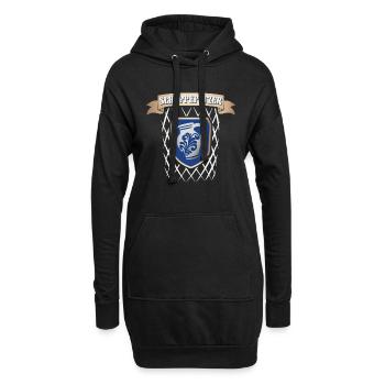 Hessischer Äppler, Apfelwein - Hoodie-Kleid - Schwarz - Vorne