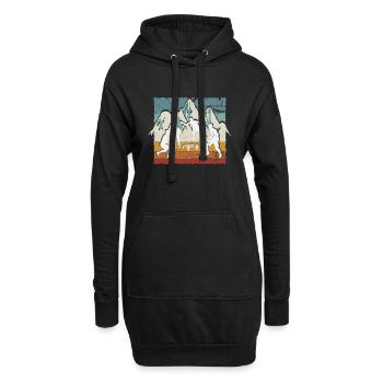 Roundnet, nature merveilleuse - Sweat-shirt à capuche long Femme - noir - Devant