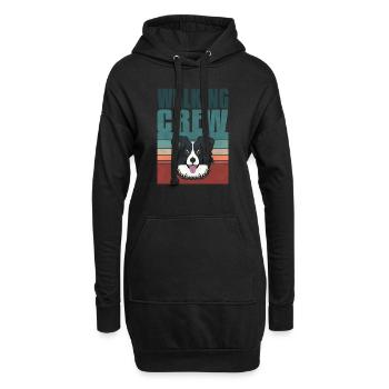 Equipage, Border Collie - Sweat-shirt à capuche long Femme - noir - Devant