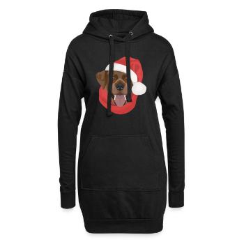 Noël du Labrador - Sweat-shirt à capuche long Femme - noir - Devant