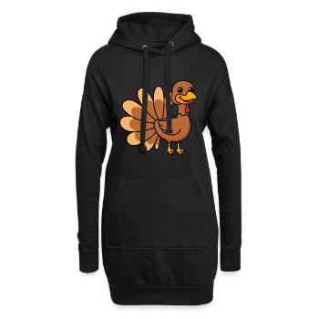 Truthan Comic Tier - Hoodie-Kleid - Schwarz - Vorne