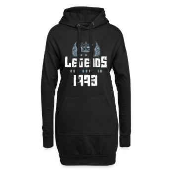 1973 legends born in - Hoodie-Kleid - Schwarz - Vorne