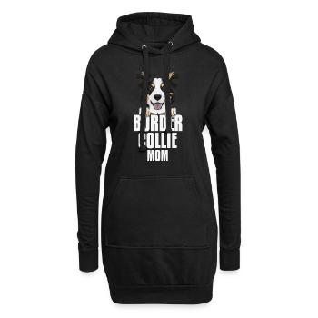 Border Collie Maman, Maman Chien - Sweat-shirt à capuche long Femme - noir - Devant