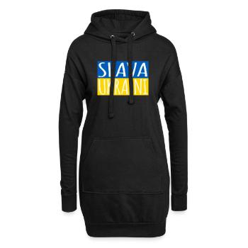 Slava Ukraini Ruhm der Ukraine - Hoodie-Kleid - Schwarz - Vorne