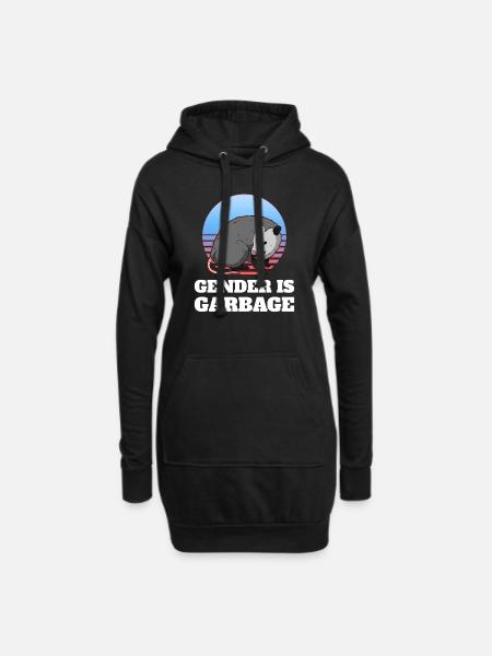 Gender Is Garbage LGBT Nichtbinär - Hoodie-Kleid - Schwarz