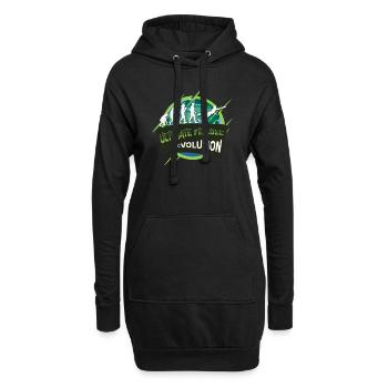 Évolution ultime du frisbee - Sweat-shirt à capuche long Femme - noir - Devant
