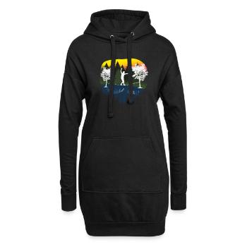 Slackline, Balance Sport - Hoodie-Kleid - Schwarz - Vorne