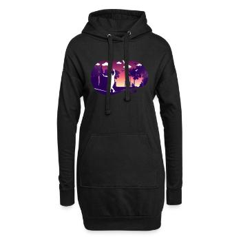 Slackline, Urbain, Lifestyle & City - Sweat-shirt à capuche long Femme - noir - Devant