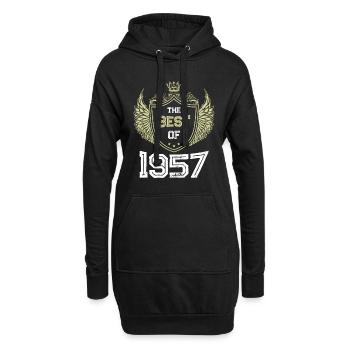 1957 best of - Sweat-shirt à capuche long Femme - noir - Devant