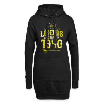 1940 legends born in - Hoodie-Kleid - Schwarz - Vorne