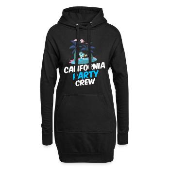 Équipage de fête en Californie - Sweat-shirt à capuche long Femme - noir - Devant