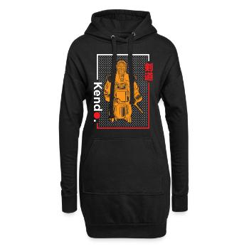 Kendo Japonais Épée Combat Arts Martiaux - Sweat-shirt à capuche long Femme - noir - Devant