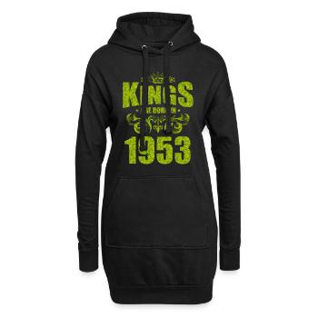 kings are born 1953 - Hoodie-Kleid - Schwarz - Vorne