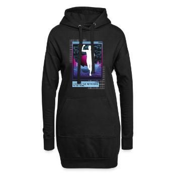 Vaporwave Metaverse Marathon, Trail Running - Sweat-shirt à capuche long Femme - noir - Devant