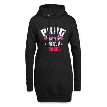 Prag Party Crew - Hoodie-Kleid - Schwarz - Vorne