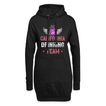 Équipe de consommation d’alcool en Californie - Sweat-shirt à capuche long Femme - noir - Devant