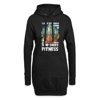 Chaos Jump Chaussures Fitness - Sweat-shirt à capuche long Femme - noir - Devant
