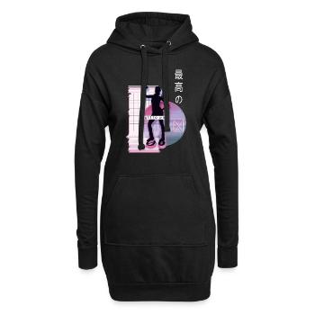Vaporwave Metaverse Jump Chaussures Fitness - Sweat-shirt à capuche long Femme - noir - Devant