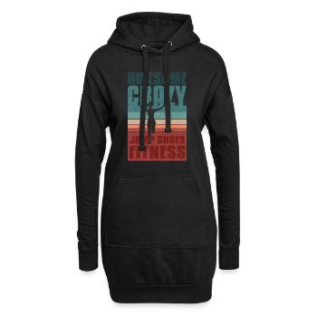 Retro Jump Shoes Fitness - Hoodie-Kleid - Schwarz - Vorne