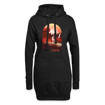 Rope Jumping Champion - Hoodie-Kleid - Schwarz - Vorne