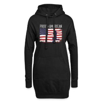American Flag HIIT - Hoodie Dress - black - Front