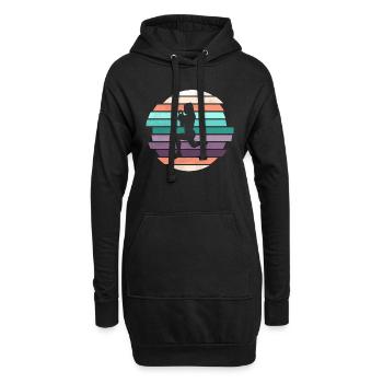 Retro HIIT - Hoodie-Kleid - Schwarz - Vorne