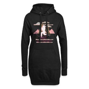 HIIT Fitness Frau - Hoodie-Kleid - Schwarz - Vorne