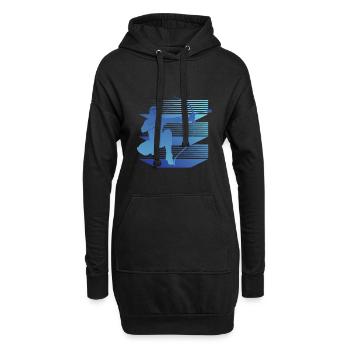 Geometry Arrowtag - Hoodie Dress - black - Front