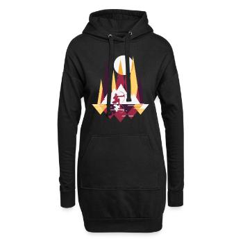 Arrowtag Tir à l’arc - Sweat-shirt à capuche long Femme - noir - Devant