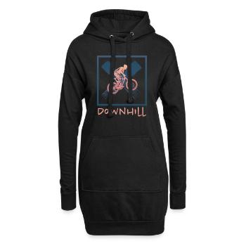 Grunge Descente - Sweat-shirt à capuche long Femme - noir - Devant