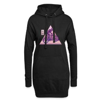 Vaporwave Descente - Sweat-shirt à capuche long Femme - noir - Devant